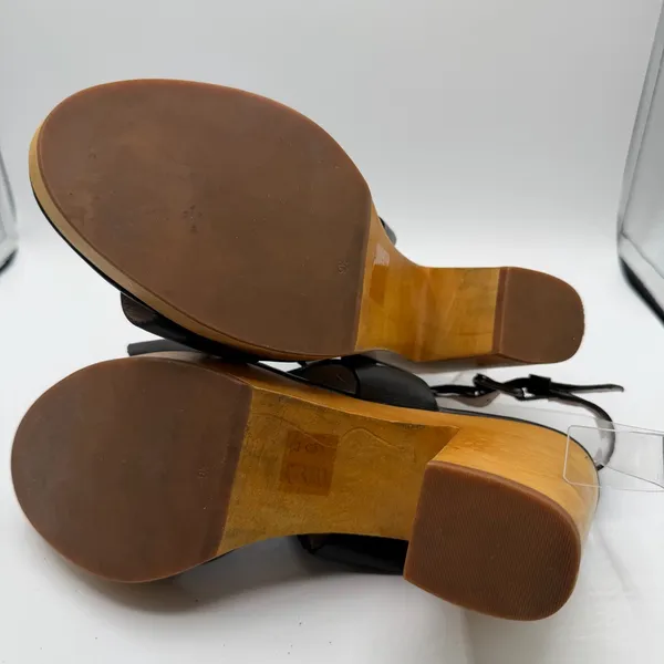Madewell Irving Black Leather T Strap Platform Clog Heels Women’s 9.5 F0089 - Image 9