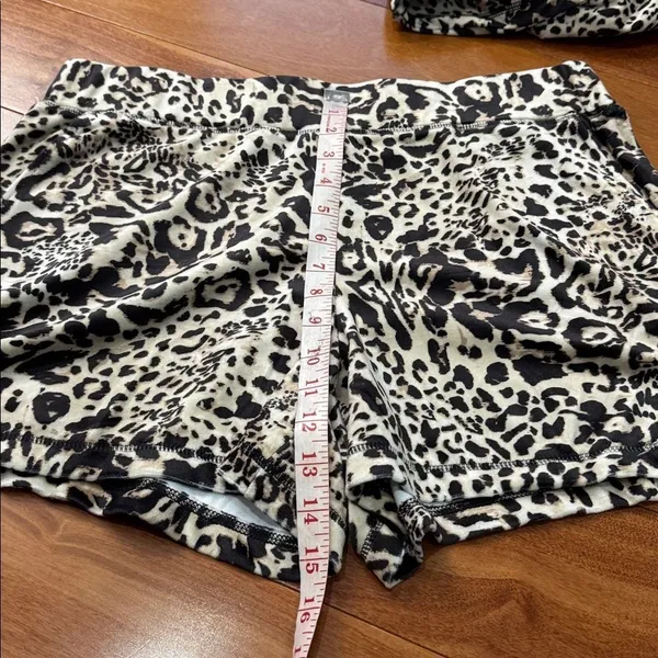 NWT Juicy Couture Ocelot Velour Animal Print Tracksuit Hoodie & Shorts Set Y2K L - Image 13