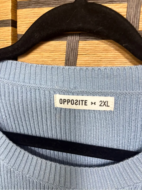 Opposite blue ruffle sweater size 2X - Image 6