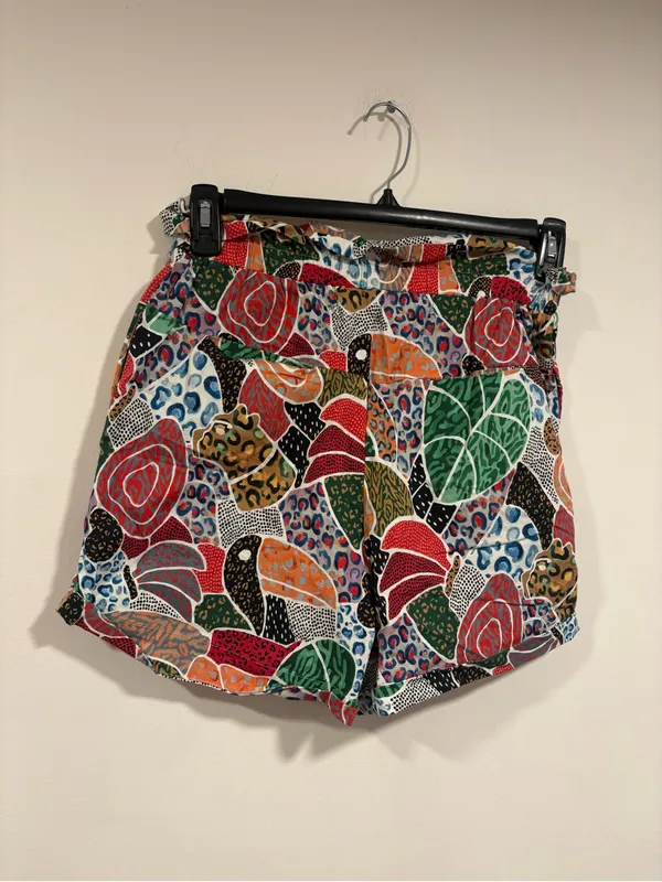 Farm Rio x Anthropologie Multi Color Toucan Jungle Patchwork Swing Shorts - Image 5