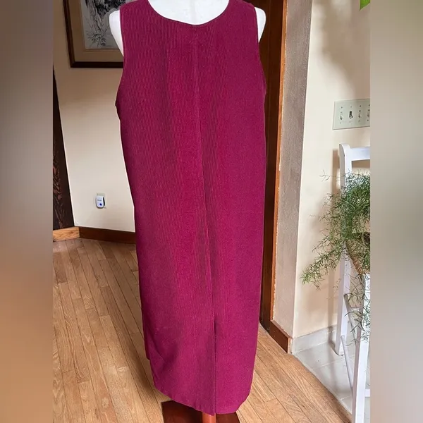 Berry Tank Dress W/Two Front Pockets. - Image 2
