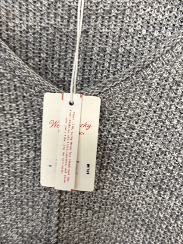 Lucky brand gray v neck sweater size small - Image 5