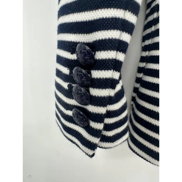 Lauren Ralph Lauren Blazer Women S Navy Stripe Nautical Coastal Preppy Old Money - Image 4