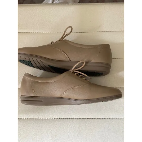 Easy Spirit Anti-Gravity Women 7 Tan Leather Oxford Lace Up Shoes JPMOTION - Image 4