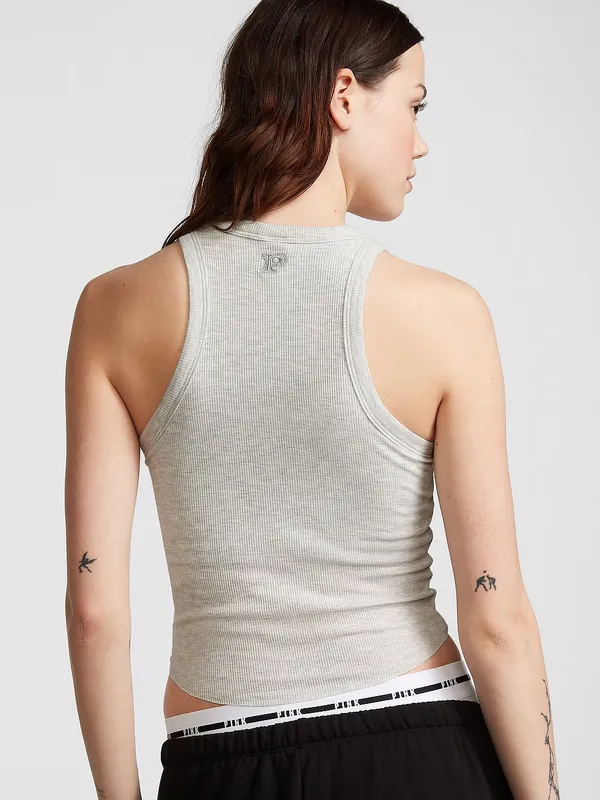 PINK - Victoria's Secret High-neck Ribbed Tank - Image 2
