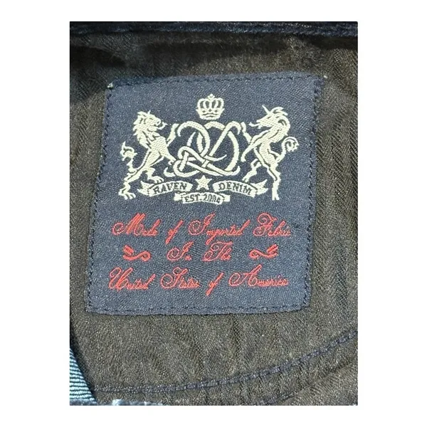 Raven Denim Custom Fit Jeans Womens 29 Dark‎ Blue Straight Leg Made in USA - Image 13
