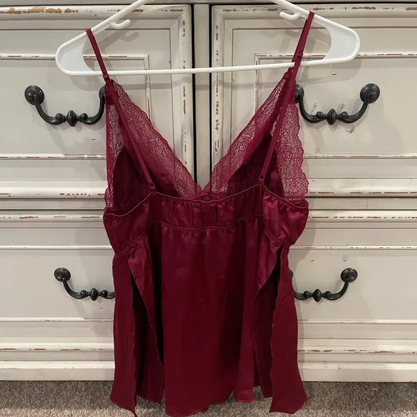 Victoria's Secret Deep Red Lace Camisole - Image 2