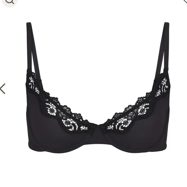 Skims Fits Everybody unlined underwire Lace Scoop Bra Onyx Black NWT 46DD‎ - Image 5