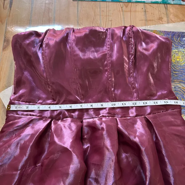 Radiant Direction Mauve Purple Strapless Midi Dress With Pockets - Image 9
