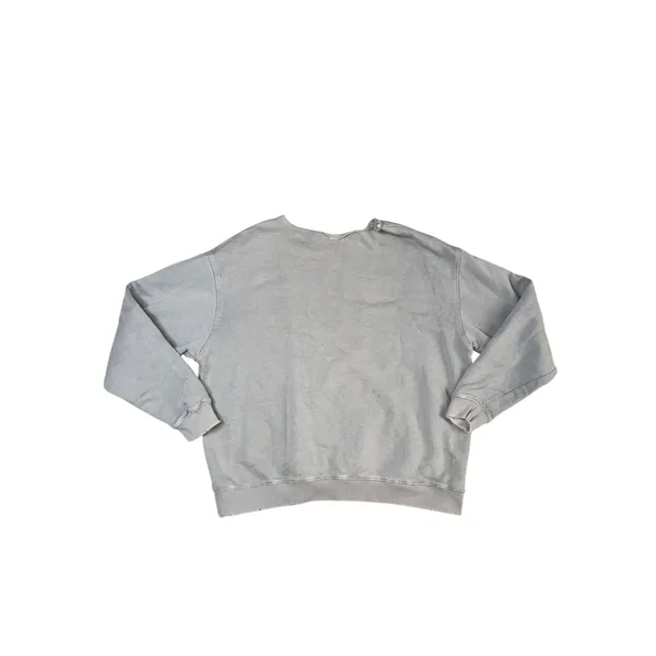 YoungLA Sweatshirt Women Large Blue Gray Good Distressed Raw Neck‎ 525 MMXIV - Image 6