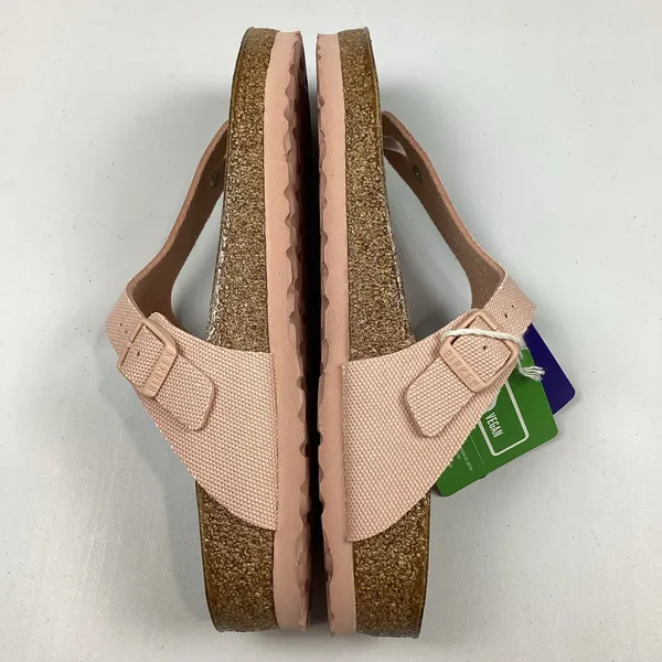 Birkenstock Gizeh Rivet logo Soft Pink Textile Vegan Thong Sandals Size 9 NEW! - Image 2