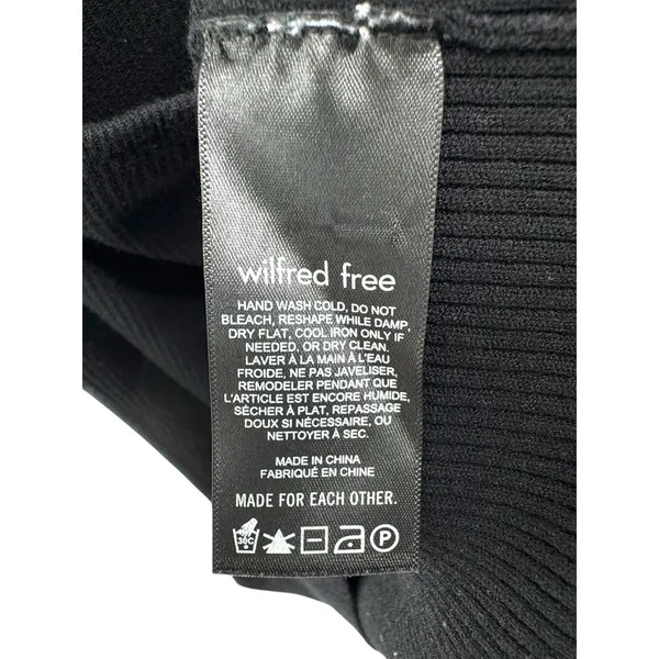 Wilfred Free Cutout Ribbed Mini Dress Black Sleeveless Bodycon Aritzia S LBD‎ - Image 6