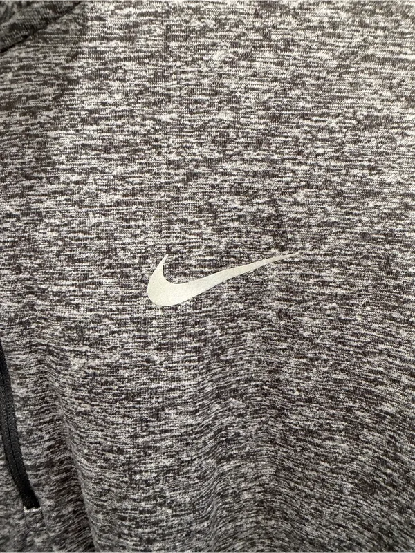 Nike Women’s Dri-Fit Running Grey Performance Quarter-Zip Sweater - Image 3