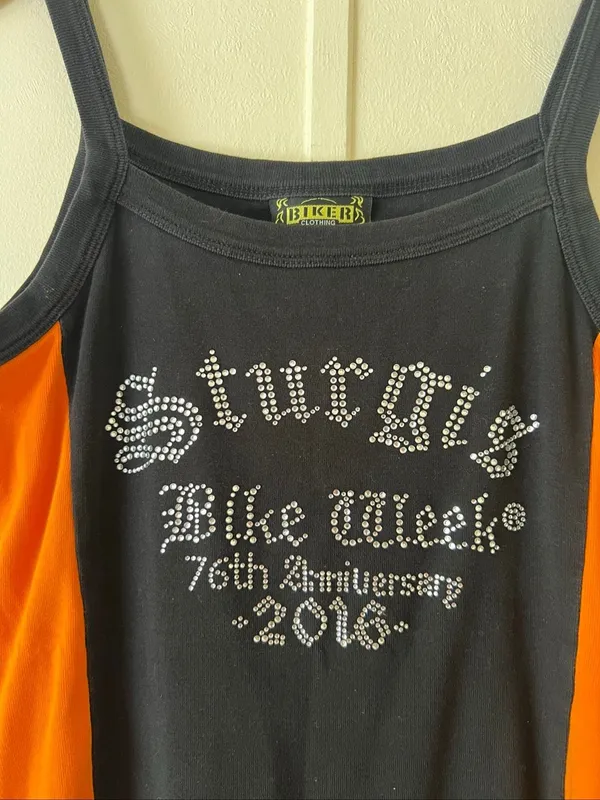 Sturgis Bike Week 76th 2016 Rhinestone Tank Top Woman’s Size Medium - Image 3