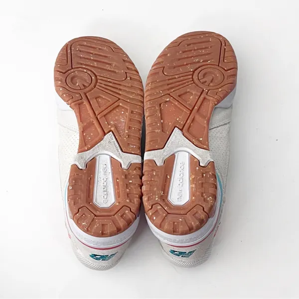 NEW BALANCE 550 Sea Salt Verdigris Speckled Soles Sneakers 8.5 Ortholite Comfort - Image 3