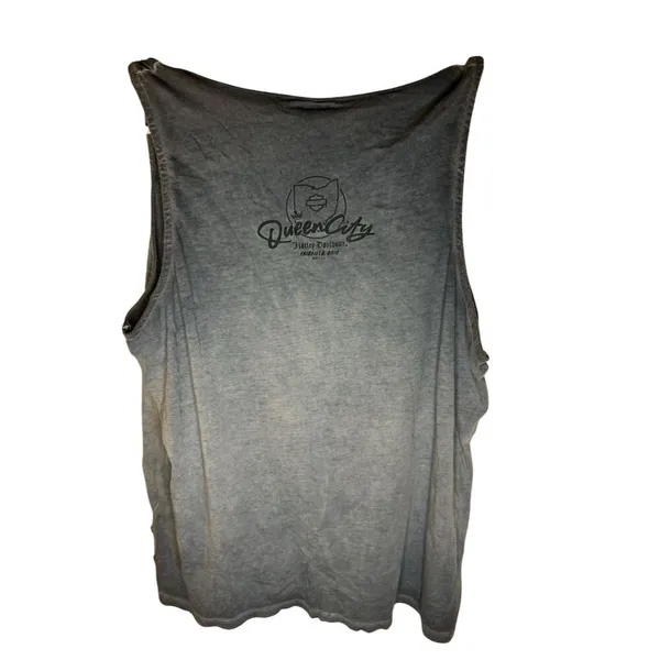Harley-Davidson Women's Embellished Tank Top XL Gray Motorcycle Theme - Image 3