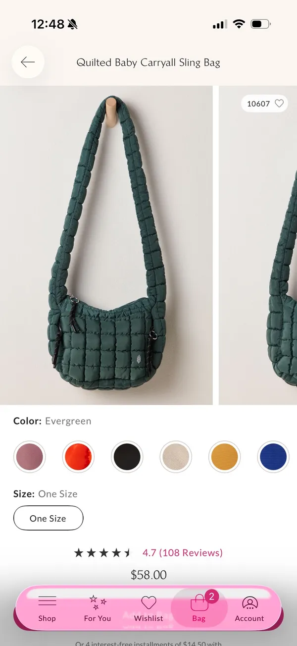 Quilted baby carryall sling bag - Image 3