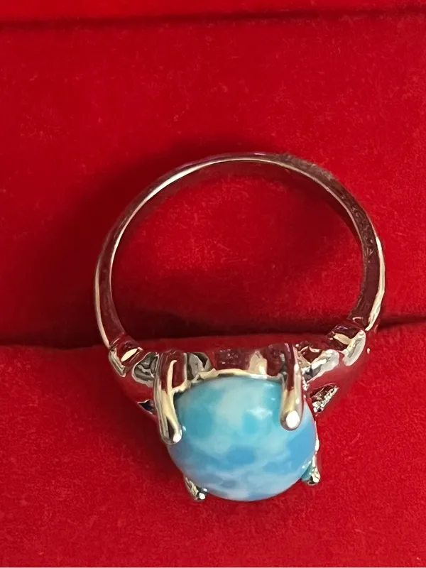 Bohemian/Chic Design Gemstone Stainless Steel Silver Ring Size 7 NWT - Image 3