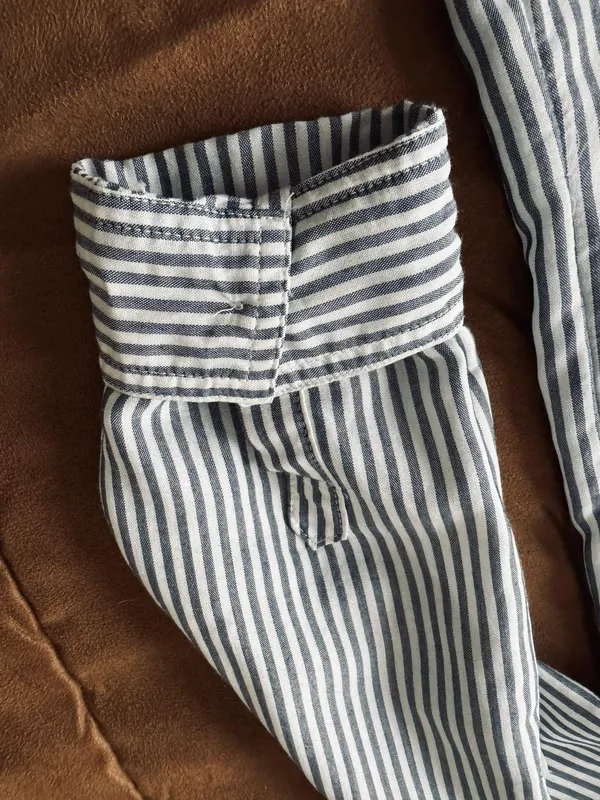 Striped Button Down Shirt Multi Size L - Image 4