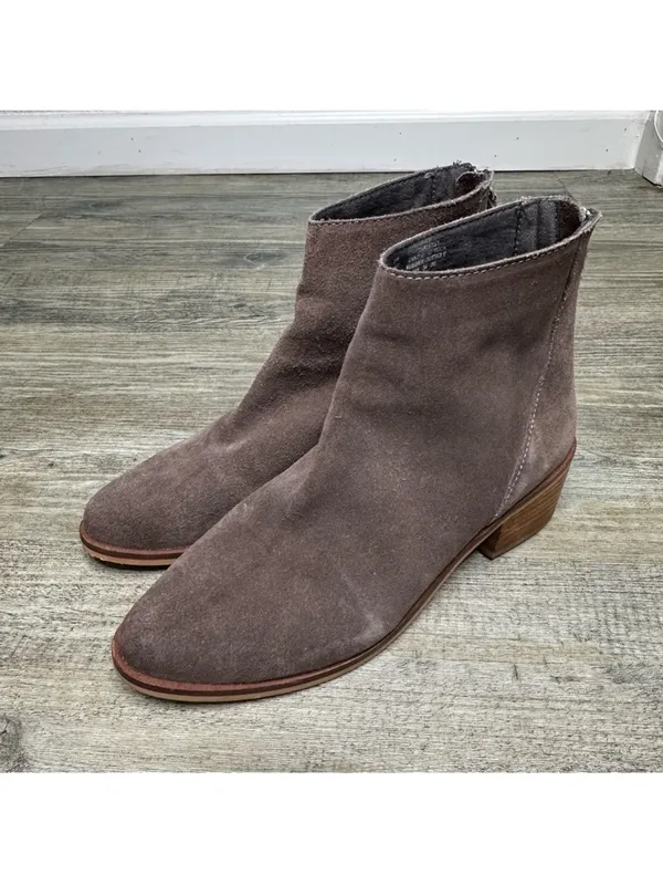 Steve Madden Women's Legally Suede Leather Booties 8 Gray Brown Fall Winter - Image 4