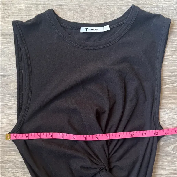 ALEXANDER WANG Cotton Jersey Twist Front Muscle Dress Medium - Image 11