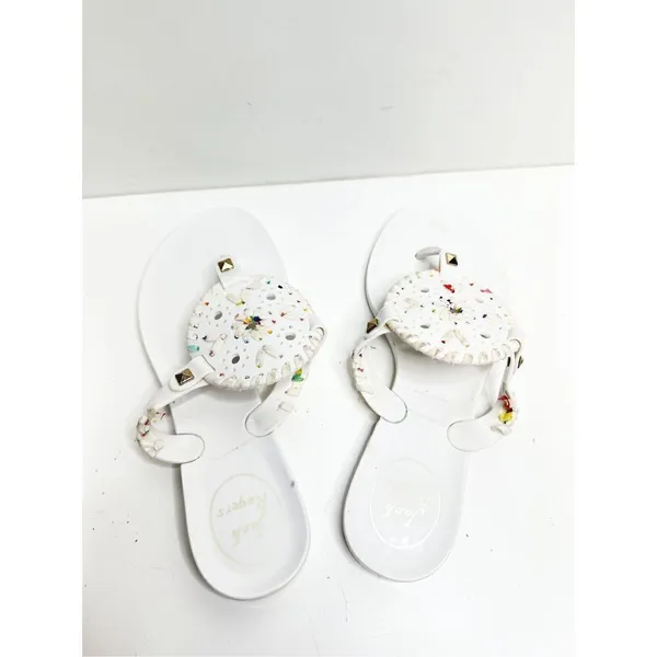Jack Rogers Sandals Womens Size 5‎ White Georgica Jelly Slip On Flats - Image 4
