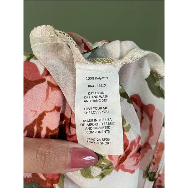 New Show Me Your Mumu Sawyer Short Size Medium Rosie Posie Double Lined Sheer - Image 8