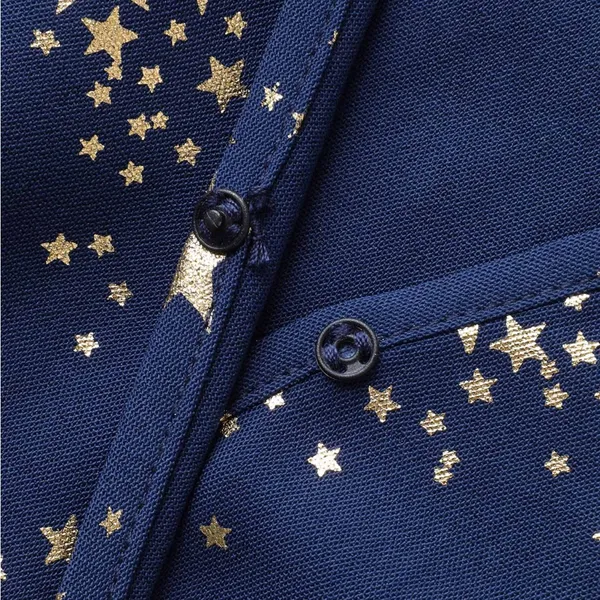 Bloomchic Elegant Navy Blue Starry Dress - Size 12 - Image 5