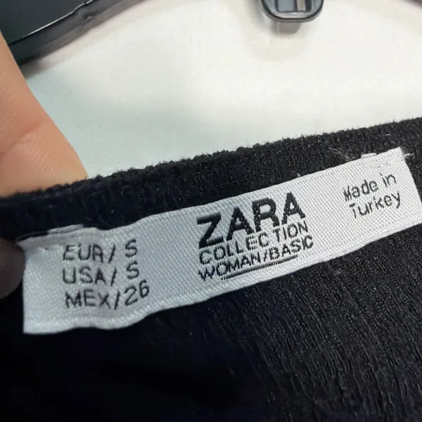 ZARA women’s Size S Black Twist Front Cut Out V Neck Top(A213)&✨ - Image 8