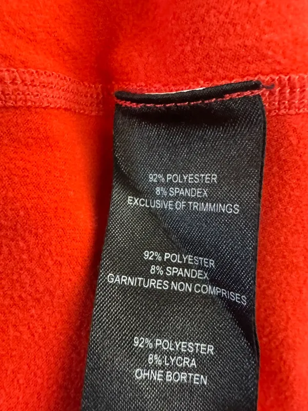 Orage Quarter Zip Thermal Pullover Top Women’s Medium Orange - Image 3