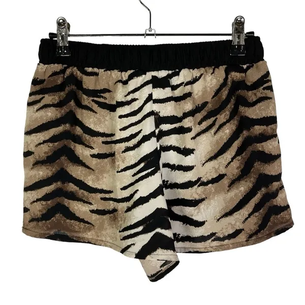 Forever 21 Brown & Black Zebra Chiffon Pull On Shorts‎ XS - Image 2