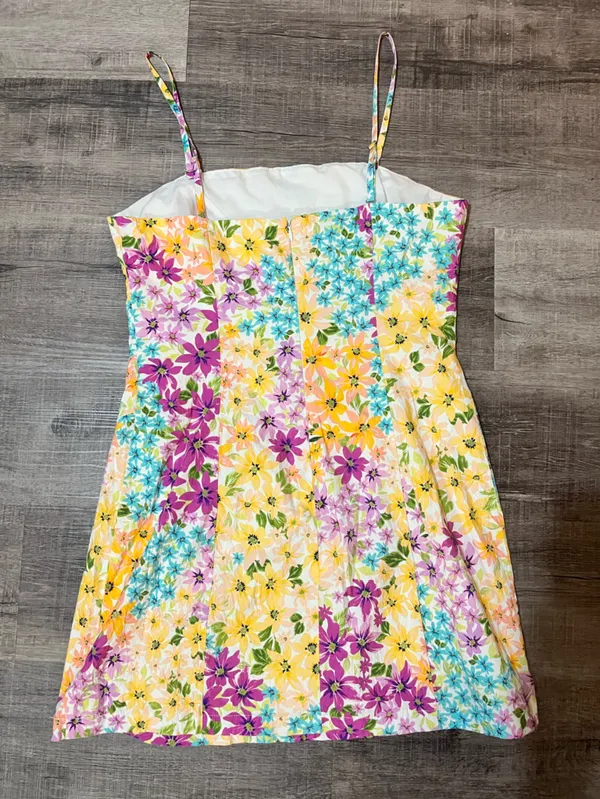 AVEC LES FILLES Anthropologie multicolored patchwork floral mini dress - Image 3