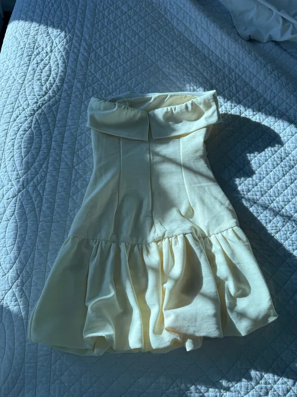 Princess Polly Mousse Mini Dress Lemon - Image 7