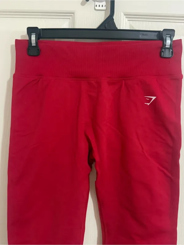Gymshark Women’s Red High-Waist Leggings - Image 4