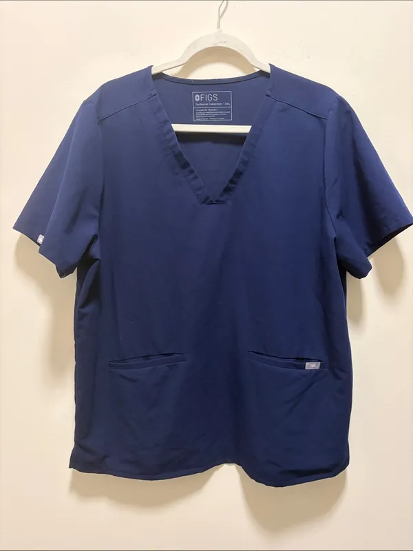 Figs Casma Navy V-Neck Scrub Top - Image 2