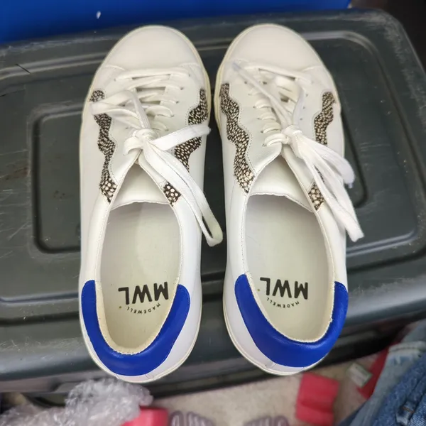 Madewell‎ Sidewalk White Leather Sneakers Low Top Women's 11 Men's 9.5 Shoes - Image 6