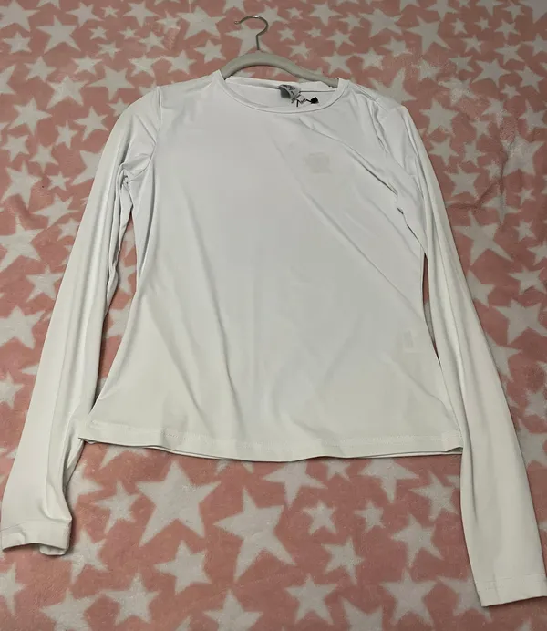 Long Sleeve Top White Size 8 - Image 3
