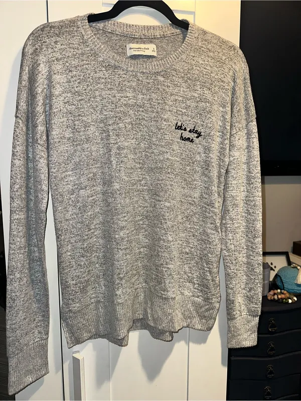 NWOT Abercrombie & Fitch "Let's Stay Home" Soft Cozy Sweater - Image 2
