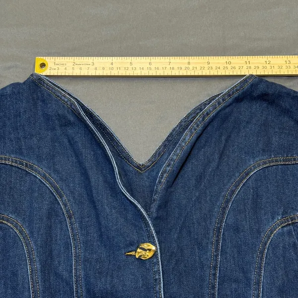 Commense Pocketed Belted Denim Dress - Image 6