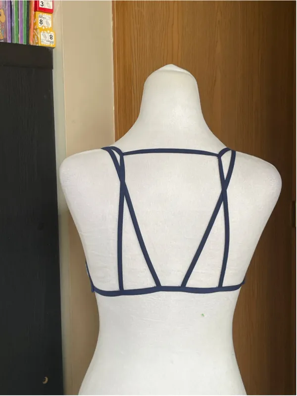 Women's Victoria’s Secret Sports Bra, Blue and Grey, Size XS - Image 2