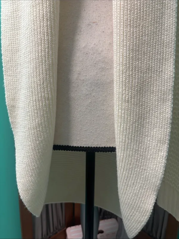 No Boundaries Cream Open-Front Knit Cardigan - Image 4