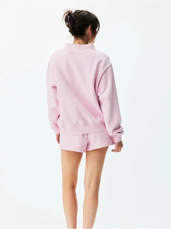 READY TO SHIP! PARKE Pink Polka Dot Mockneck L/XL - Image 6