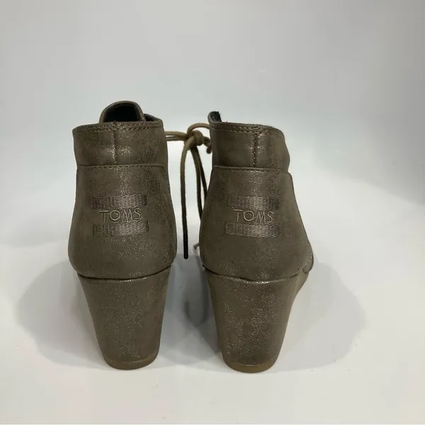 Toms metallic desert wedge Booties size 7.5‎ - Image 4