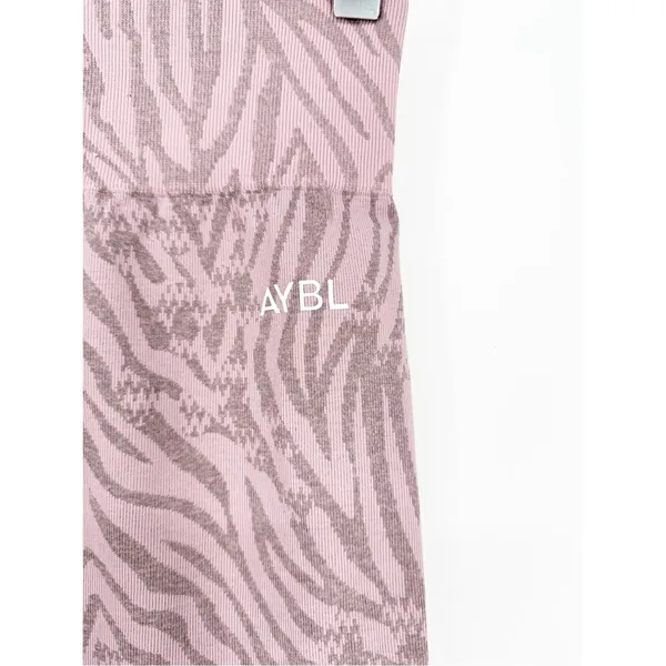 AYBL‎ Animal Print Seamless Bike Shorts Women's S Purple Activewear - Image 5