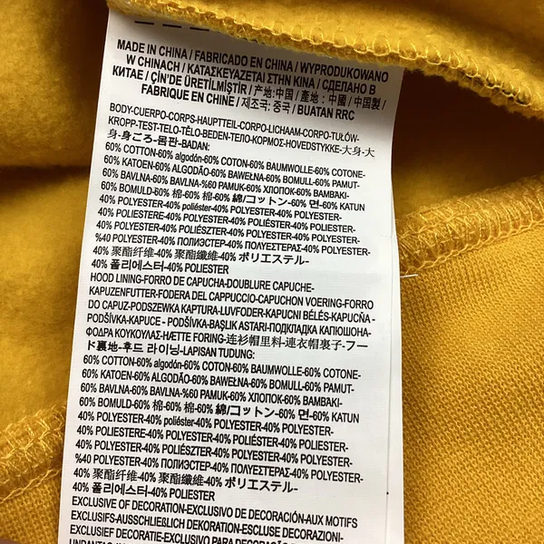 Vans Off The Wall Cropped Full Zip Hoodie Sweatshirt Mustard Yellow Size Medium NEW! - Image 7