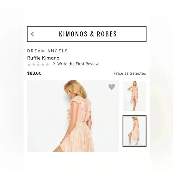 Victoria's Secret raffle kimono soft pink and rose gold color NNT BEAUTIFUL IN PERSON - Image 3