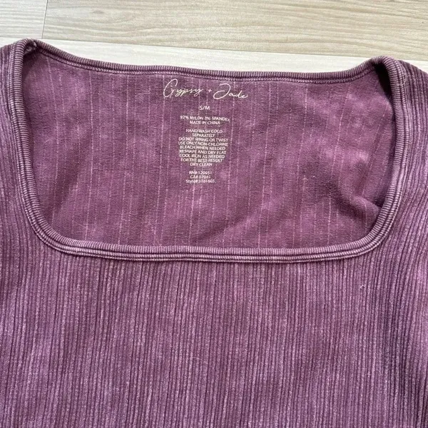 Gypsy and Jade Long Sleeve Cropped Top Shirt Women’s Medium - Image 2