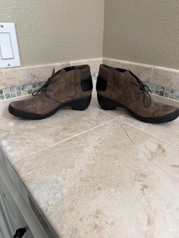 Merrell Veranda Waterproof Comfort Ankle Bootie Boots Size 8 Cloudy Brown - Image 6