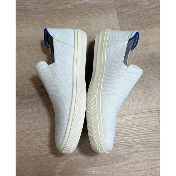 Rothy’s The Original Slip-On Sneaker Bright White Blue Halo W 11.5 M 10 - Image 6