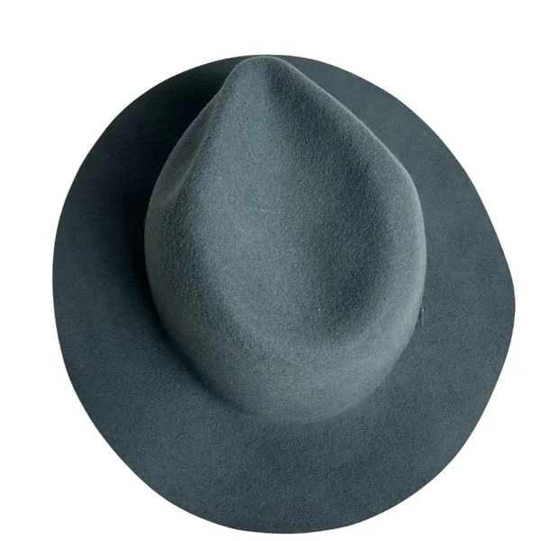 Anthropologie Women's Blue Wool‎ Fedora Hat One Size Travel Friendly - Image 5